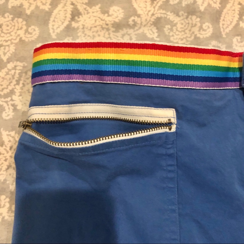 ❤️🧡Pride Blue and Rainbow Mini Skirt💚💙